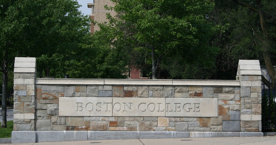 Boston College sign